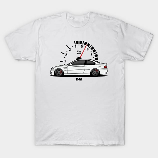 White E46 T-Shirt by turboosted